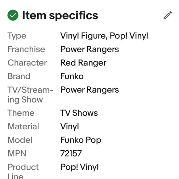 Funko Pop Red Ranger Power Ranger 1374. NWT. Vinyl figure - Picture 11 of 11